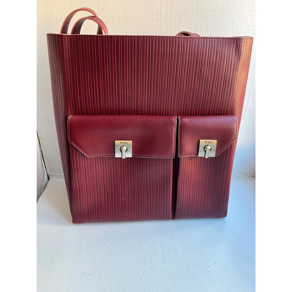 TUMI Newport Collection Claret Tall Tote